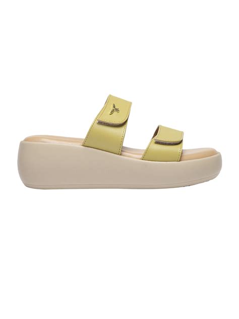 Terila Yellow 2.4 Inch Lightweight Trendy And Fancy Platform Heels ...