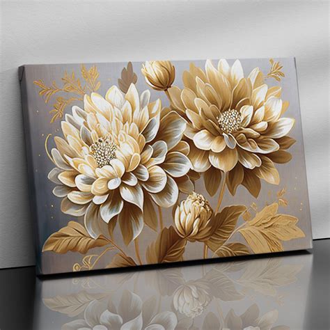 Kotart-Luxury-Gold-Floral-Canvas-Painting-for-Wall-Decor-Nature ...