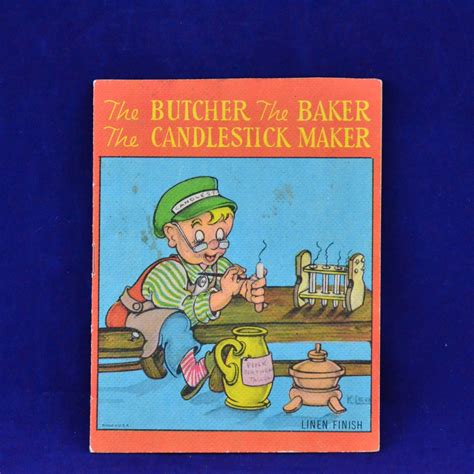 The Butcher, the Baker, the Candlestick Maker - Vintage Children's Book ...
