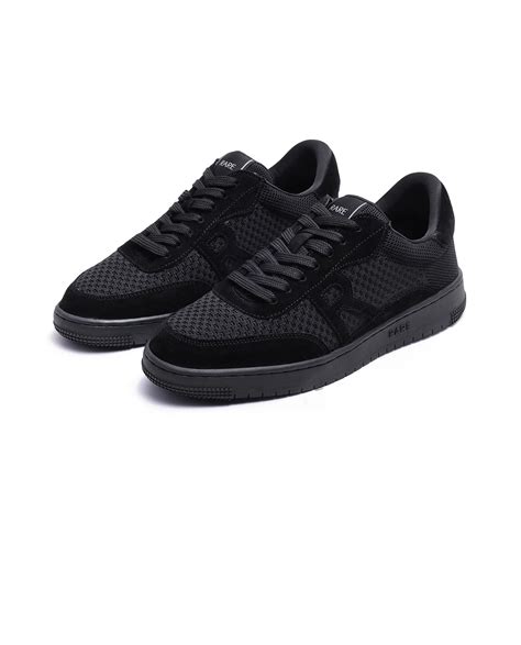 Rare Rabbit Men's Flint Black Lace-Up Closure Sneaker