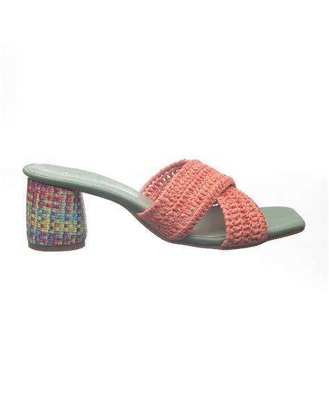 Buy Multicolor Weaving Strap Block Heels For Women's| Chere
