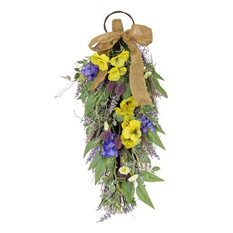 26" Pansy and Lavender Swag, Color: Yellow, Size: 26 in | Michaels