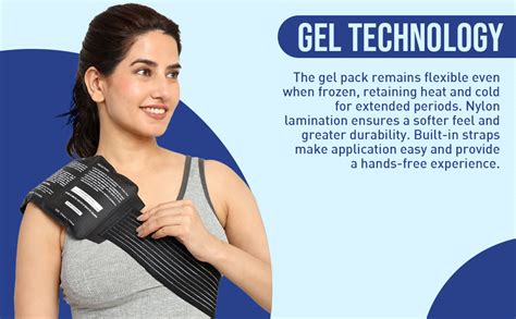 ONYXNEO Reusable Hot and Cold Gel Pack with Straps (Large (190mm*380mm ...