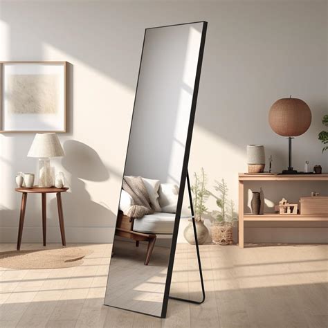 Amazon.com: WIIS' IDEA 58"x15"Full Length Mirror,Durable Solid Wood ...
