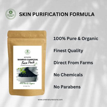 One Nature Activated Charcoal Face Pack for Deep Cleansing & – One ...