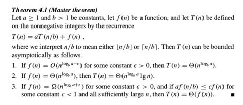 Algorithms: Master theorem details?