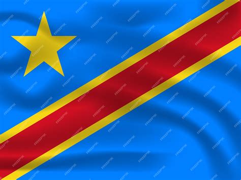 Premium Vector | Democratic republic of congo flag realistic vector