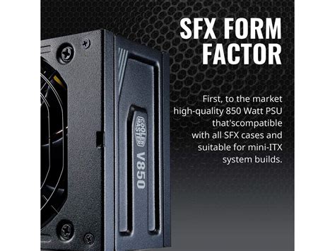 Cooler Master V850 SFX Gold Full Modular, 850W, 80 Gold Efficiency, ATX ...
