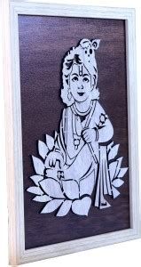 Bal Krishna Photo Frame Wood Wall Hanging Photo Frames Pooja Room Home ...