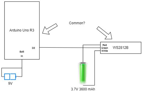 Image result for Arduino and Battery Powering Arduino LED