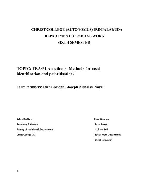 PRA Methods- Methods FOR NEED Identification AND Prioritisation Richa ...