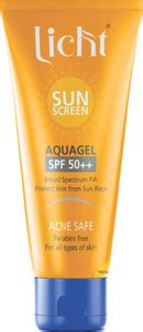 Licht Sunscreen - SPF 50 PA++ AQUAGEL Acne Safe Sunscreen - Price in ...