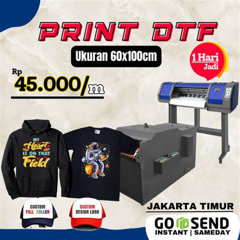 Promo Print DTF Cetak Sablon 60 x 100cm Meteran 60x100 cm 1 Satu Hari ...