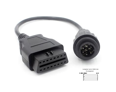 Buy LoongGate For Knorr,Wabco Trailer 7 pin to OBDII 16 Pin Adapter ...