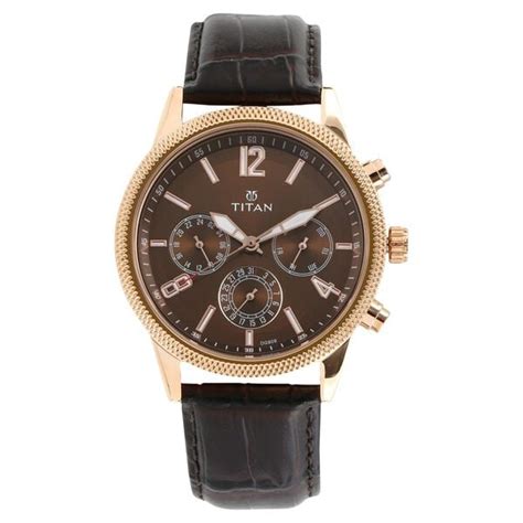 Buy Online Titan Men's Metropolitan Luxe: Multifunction brown Dial with ...