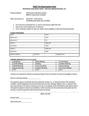 Fillable Online mcfarlandranch Field trip reg - McFarland Living ...
