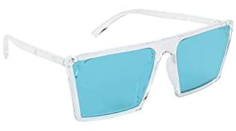 Buy NuVew UV Protected Retro Square Unisex Sunglasses - (Green Lens ...