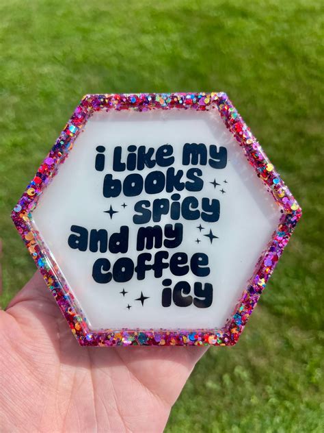Dessous de verre - J'aime mes livres Spicy & My Coffee Icy - Etsy ...