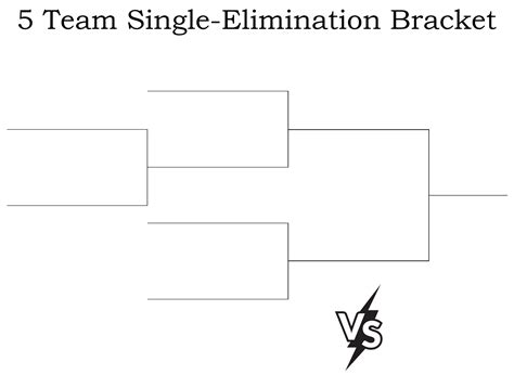 Grab Your Free Printable 5 Team Single-Elimination Bracket – Print 1 ...