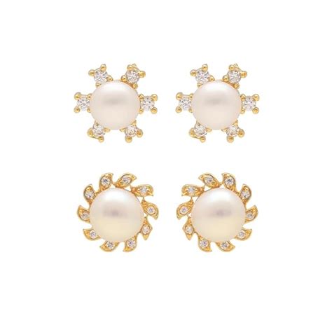 Sri Jagdamba Pearls Dealer Exclusive Combo Of 2 Pair Earrings Fashion ...