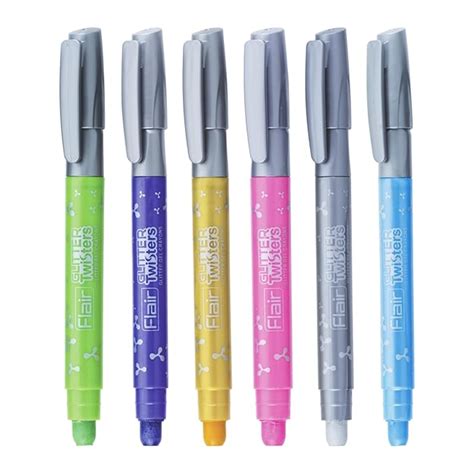 FLAIR Glitter Twisters Gel Crayons (6 Pcs Set)|Multicolor : Amazon.in ...