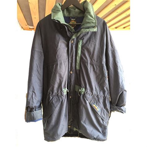 Vavlin fleece lined black and navy blue vintage coat... | Depop