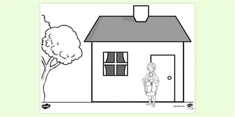 Granny's House Colouring Sheet | Colouring Sheets