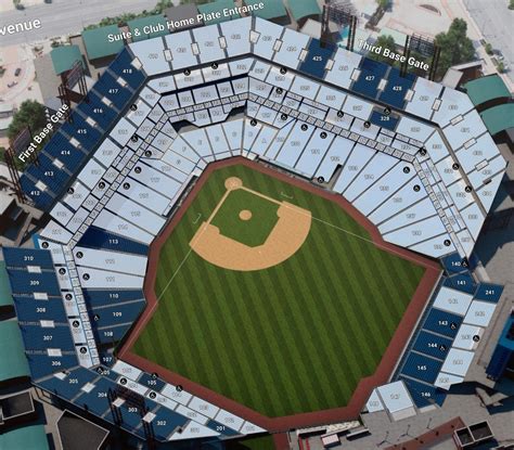 Citizens Bank Park Seating Chart with Seat Numbers and Rows