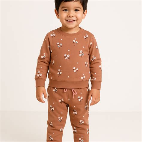Premium Winter Full sleeves Tshirt with Pant (Brown Bunch) – sanright