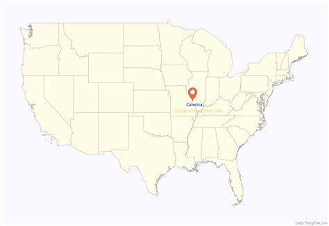 Map of Cahokia village - Thong Thai Real