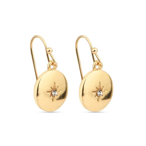 Buy Starburst Disc Short Drop Earring Online