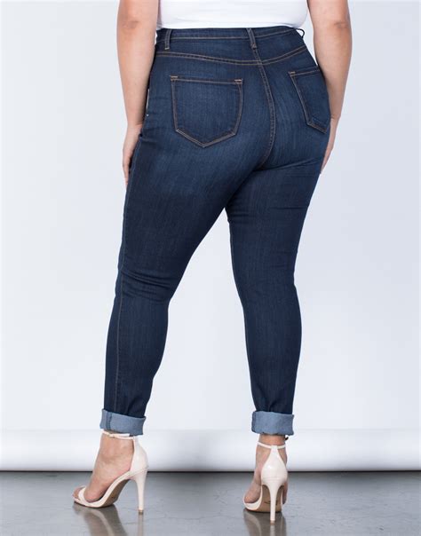Plus Size High Waisted Skinny Jeans – 2020AVE