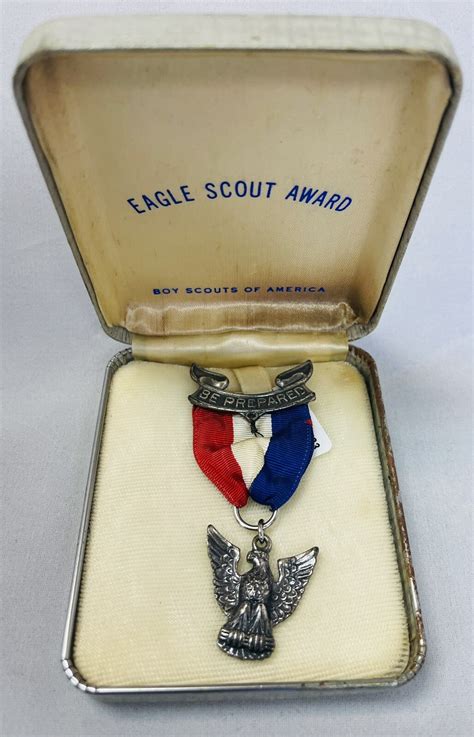 1955-1969 Eagle Scout Rank Medal Robbins Type 4 Boy Scouts BSA Sterling ...