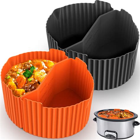 EasyJoy 4 Pack Silicone Slow Cooker Liner, Slow Cooker Liners ...