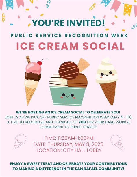 2025 Public Service Recognition Week - Ice Cream Social Flyer - San ...