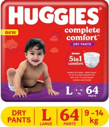 Huggies complete comfort dry pant baby diaper - L - Buy 64 Huggies Pant ...