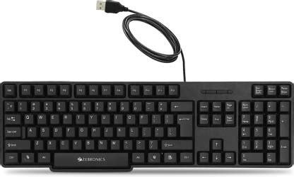 ZEBRONICS Zeb-K20 Wired USB Standard Desktop Keyboard Compatible with ...