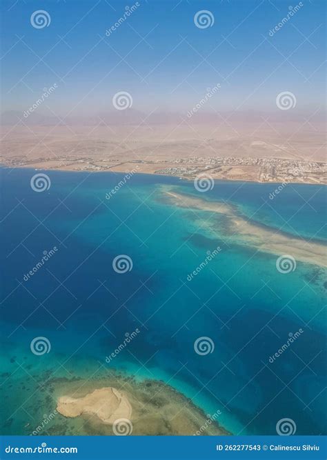 Aerial View of the Touristic City of Hurghada from Egypt and the ...