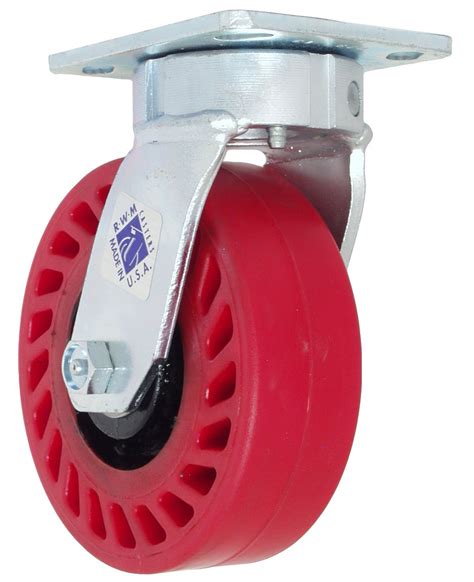 RWM Casters 65-UOR-0620-S 65 Series 7-1/2" High, 6" Urethane on ...