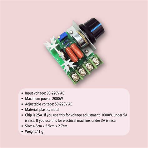 AC 220V 2000W SCR Voltage Regulator Dimmers Speed Controller Thermosta