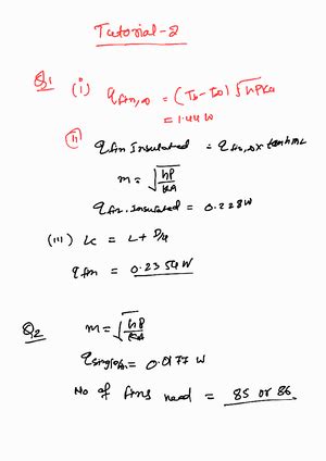 Heat Exchanger Practice Questions - HEAT EXCHANGER PRACTICE QUESTIONS Q ...