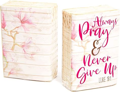 Buy Pocket Tissues Travel Packs, Always Pray & Never Give Up (Bamboo ...