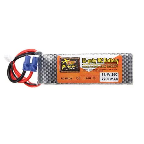 Zop power 11.1v 2200mah 3s 25c lipo battery ec3 plug Sale - Banggood ...