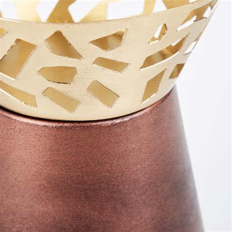 Buy Mystique Forato Metal Cut Work Hurricane Candle Holder from Home ...