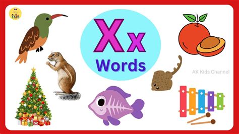 Words That Start With X For Kindergarten