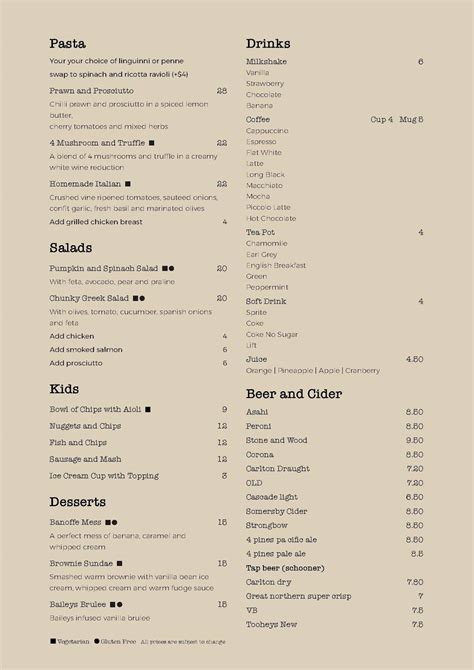 Menu at Cams Wharf Tavern cafe, Cams Wharf