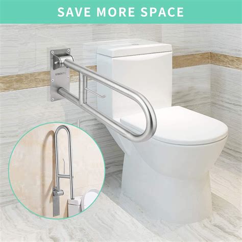 Stainless Toilet Safety Rails & Grab Bars for Elderly & Disabled ...