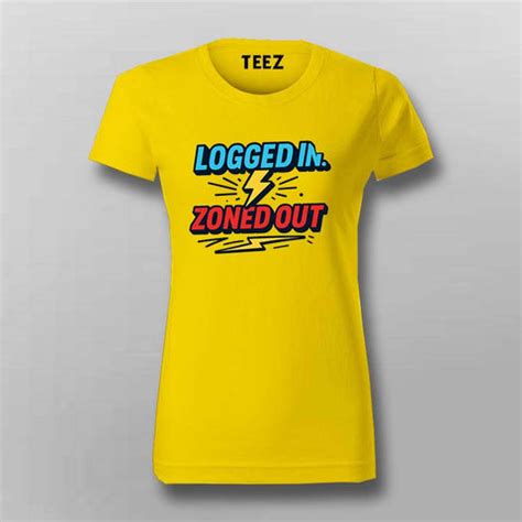 Logged In Zoned Out T-Shirt for Women – Funny Work-From-Home Mode