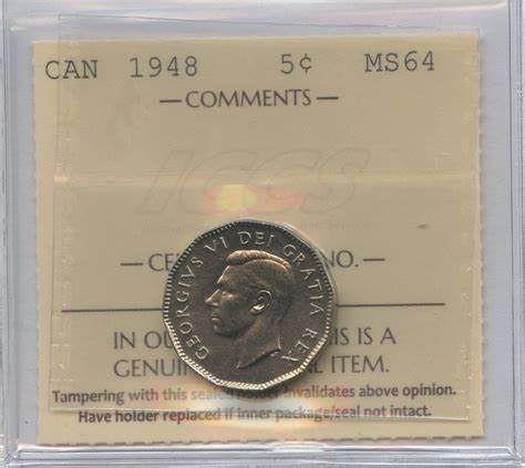1948 Five Cents - Geoffrey Bell Auctions