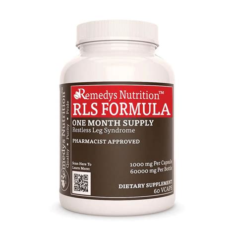 RLS [Restless Leg Syndrome] Formula | 1000 mg, 60 Capsules – Remedy's Nutrition